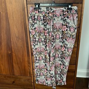 Loft cropped floral pants